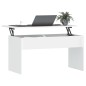 vidaXL Tavolino da Salotto Bianco 102x50,5x52,5cm in Legno Multistrato vidaXL Tavolino da Salotto Bianco 102x50,5x52,5cm in Legno Multistrato