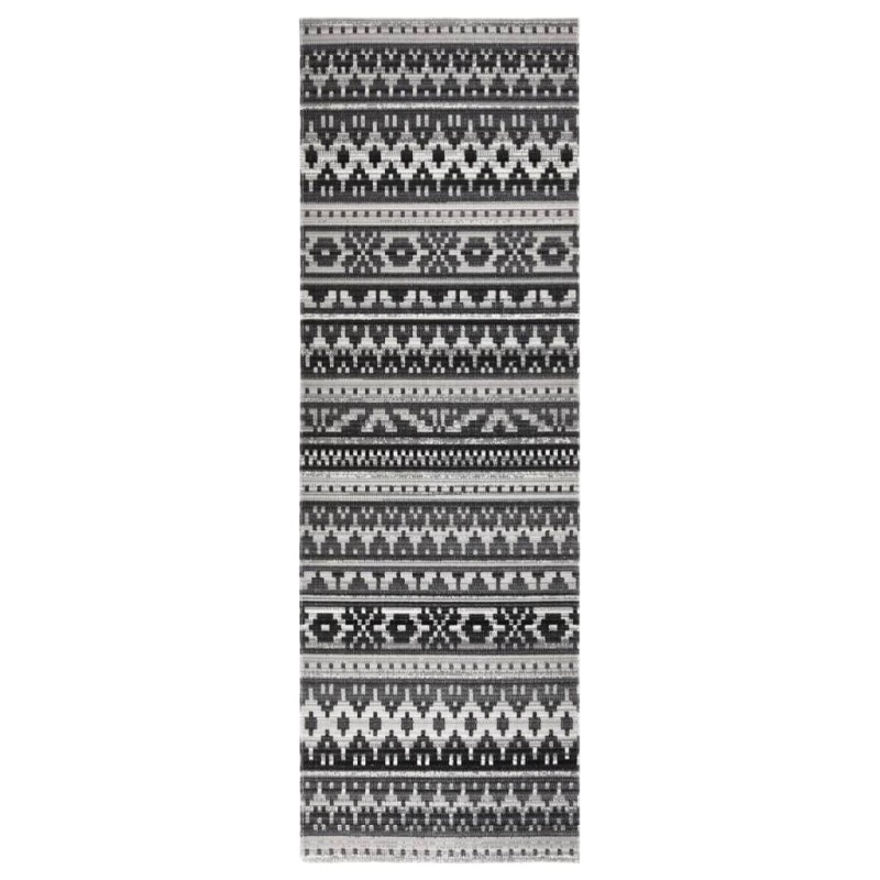vidaXL Tappeto da Esterni a Tessitura Piatta 80x250 cm Grigio Scuro vidaXL Tappeto da Esterni a Tessitura Piatta 80x250 cm Grigio Scuro