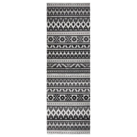 vidaXL Tappeto da Esterni a Tessitura Piatta 80x250 cm Grigio Scuro
