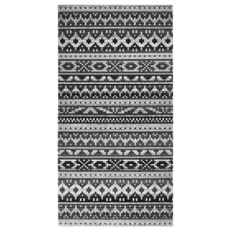 vidaXL Tappeto da Esterni a Tessitura Piatta 80x150 cm Grigio Scuro vidaXL Tappeto da Esterni a Tessitura Piatta 80x150 cm Grigio Scuro