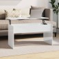 vidaXL Tavolino Bianco Lucido 102x50,5x52,5 cm in Legno Multistrato vidaXL Tavolino Bianco Lucido 102x50,5x52,5 cm in Legno Multistrato