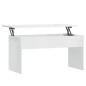 vidaXL Tavolino Bianco Lucido 102x50,5x52,5 cm in Legno Multistrato vidaXL Tavolino Bianco Lucido 102x50,5x52,5 cm in Legno Multistrato