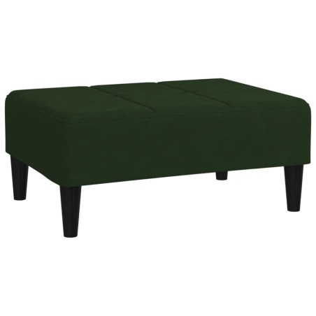 vidaXL Poggiapiedi Verde Scuro 78x56x32 cm in Velluto
