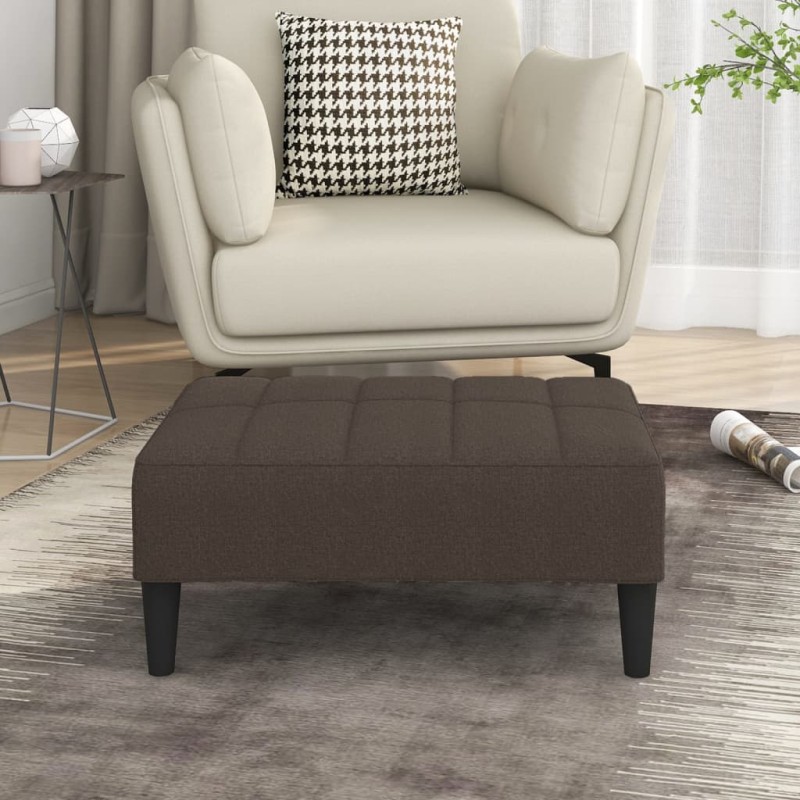 vidaXL Poggiapiedi Marrone 78x56x32 cm in Tessuto vidaXL Poggiapiedi Marrone 78x56x32 cm in Tessuto
