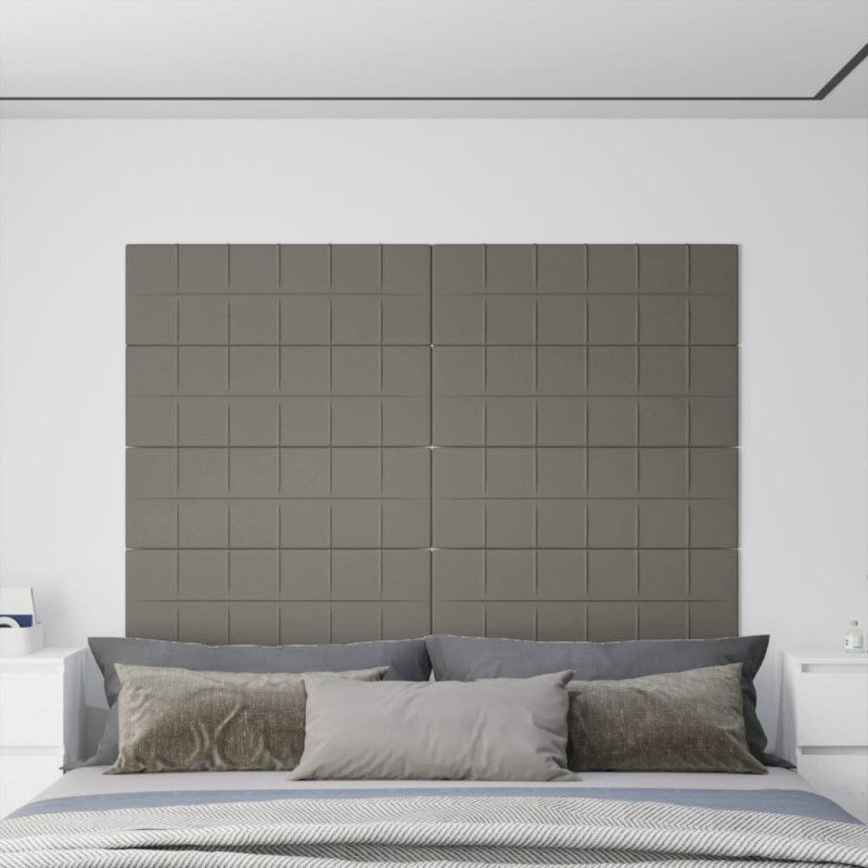 Pannelli Murali 12 pz Grigio Chiaro 90x30 cm Velluto 3,24 m² Pannelli Murali 12 pz Grigio Chiaro 90x30 cm Velluto 3,24 m²