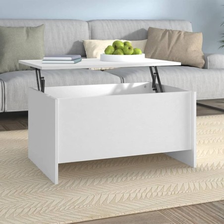 vidaXL Tavolino da Salotto Bianco 80x55,5x41,5 cm in Legno Multistrato