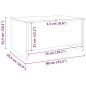 vidaXL Tavolino da Salotto Bianco 80x55,5x41,5 cm in Legno Multistrato vidaXL Tavolino da Salotto Bianco 80x55,5x41,5 cm in Legno Multistrato