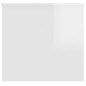vidaXL Tavolino Bianco Lucido 102x55,5x52,5 cm in Legno Multistrato vidaXL Tavolino Bianco Lucido 102x55,5x52,5 cm in Legno Multistrato