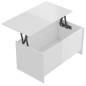 vidaXL Tavolino Bianco Lucido 102x55,5x52,5 cm in Legno Multistrato vidaXL Tavolino Bianco Lucido 102x55,5x52,5 cm in Legno Multistrato