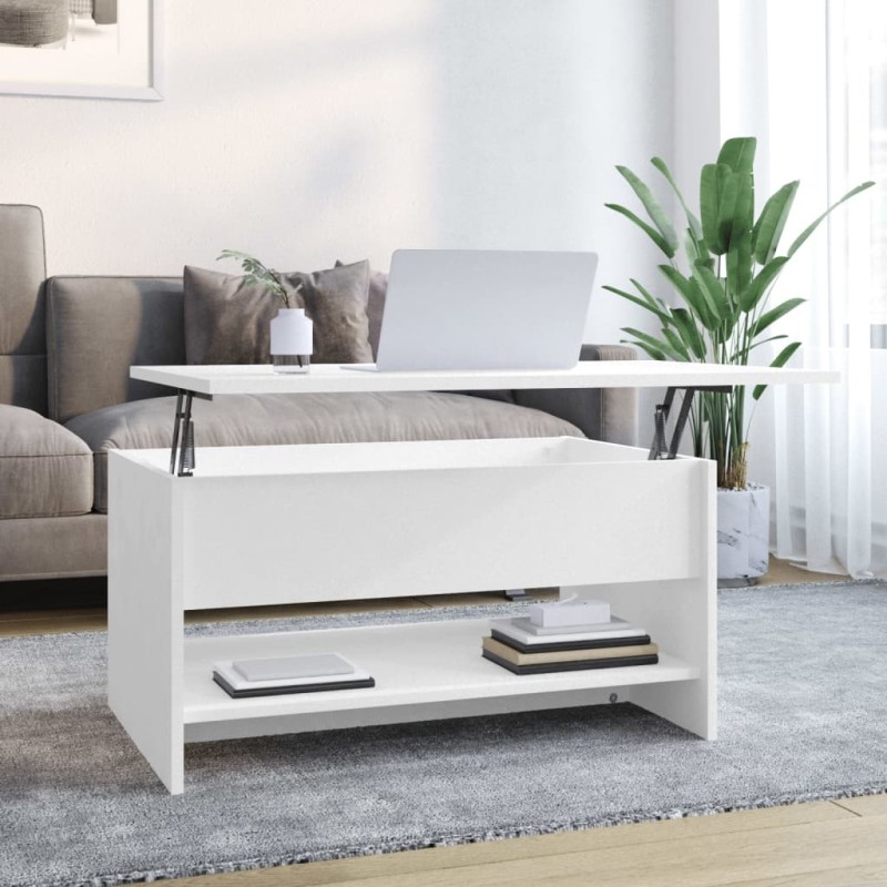 vidaXL Tavolino da Salotto Bianco 80x50x40 cm in Legno Multistrato vidaXL Tavolino da Salotto Bianco 80x50x40 cm in Legno Multistrato