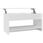 vidaXL Tavolino Salotto Bianco Lucido 102x50x52,5 cm Legno Multistrato vidaXL Tavolino Salotto Bianco Lucido 102x50x52,5 cm Legno Multistrato