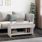 vidaXL Tavolino Salotto Bianco Lucido 102x50x52,5 cm Legno Multistrato vidaXL Tavolino Salotto Bianco Lucido 102x50x52,5 cm Legno Multistrato