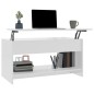 vidaXL Tavolino Salotto Bianco Lucido 102x50x52,5 cm Legno Multistrato vidaXL Tavolino Salotto Bianco Lucido 102x50x52,5 cm Legno Multistrato