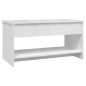 vidaXL Tavolino Salotto Bianco Lucido 102x50x52,5 cm Legno Multistrato vidaXL Tavolino Salotto Bianco Lucido 102x50x52,5 cm Legno Multistrato