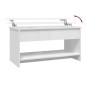 vidaXL Tavolino Salotto Bianco Lucido 102x50x52,5 cm Legno Multistrato vidaXL Tavolino Salotto Bianco Lucido 102x50x52,5 cm Legno Multistrato