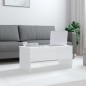 vidaXL Tavolino Bianco Lucido 102x50,5x46,5 cm in Legno Multistrato vidaXL Tavolino Bianco Lucido 102x50,5x46,5 cm in Legno Multistrato