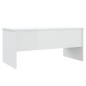 vidaXL Tavolino Bianco Lucido 102x50,5x46,5 cm in Legno Multistrato vidaXL Tavolino Bianco Lucido 102x50,5x46,5 cm in Legno Multistrato