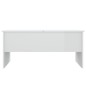 vidaXL Tavolino Bianco Lucido 102x50,5x46,5 cm in Legno Multistrato vidaXL Tavolino Bianco Lucido 102x50,5x46,5 cm in Legno Multistrato