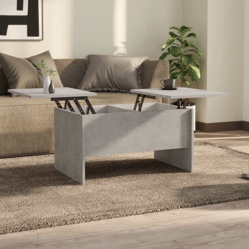 vidaXL Tavolino Salotto Grigio Cemento 80x50x42,5 cm Legno Multistrato vidaXL Tavolino Salotto Grigio Cemento 80x50x42,5 cm Legno Multistrato