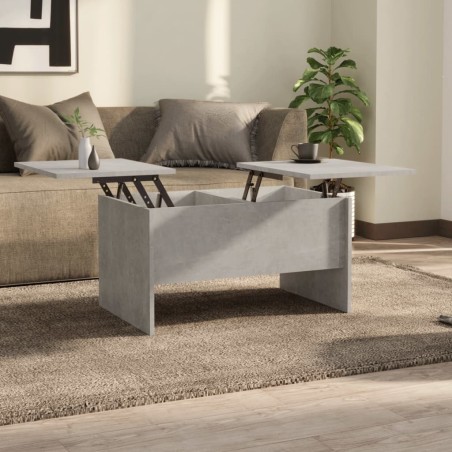 vidaXL Tavolino Salotto Grigio Cemento 80x50x42,5 cm Legno Multistrato