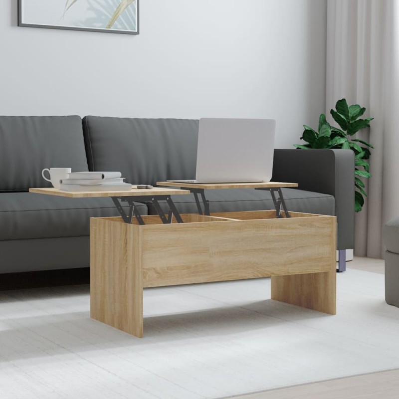 vidaXL Tavolino Rovere Sonoma 102x50,5x46,5 cm in Legno Multistrato vidaXL Tavolino Rovere Sonoma 102x50,5x46,5 cm in Legno Multistrato
