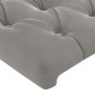 Testiere 2 pz Grigio Chiaro 100 x 7 x 78/88 cm in Velluto Testiere 2 pz Grigio Chiaro 100 x 7 x 78/88 cm in Velluto