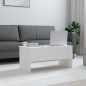 vidaXL Tavolino da Salotto Bianco 102x50,5x46,5cm in Legno Multistrato vidaXL Tavolino da Salotto Bianco 102x50,5x46,5cm in Legno Multistrato