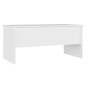 vidaXL Tavolino da Salotto Bianco 102x50,5x46,5cm in Legno Multistrato vidaXL Tavolino da Salotto Bianco 102x50,5x46,5cm in Legno Multistrato
