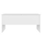 vidaXL Tavolino da Salotto Bianco 102x50,5x46,5cm in Legno Multistrato vidaXL Tavolino da Salotto Bianco 102x50,5x46,5cm in Legno Multistrato