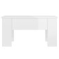 vidaXL Tavolino da Salotto Bianco Lucido 79x49x41 cm Legno Compensato vidaXL Tavolino da Salotto Bianco Lucido 79x49x41 cm Legno Compensato