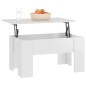 vidaXL Tavolino da Salotto Bianco Lucido 79x49x41 cm Legno Compensato vidaXL Tavolino da Salotto Bianco Lucido 79x49x41 cm Legno Compensato