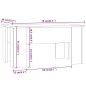 vidaXL Tavolino da Salotto Bianco Lucido 79x49x41 cm Legno Compensato vidaXL Tavolino da Salotto Bianco Lucido 79x49x41 cm Legno Compensato