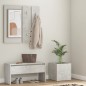 vidaXL Set di Mobili da Corridoio Grigio Cemento in Legno Multistrato