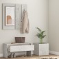 vidaXL Set di Mobili da Corridoio Grigio Cemento in Legno Multistrato