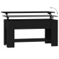 vidaXL Tavolino da Salotto Nero 101x49x52 cm in Legno Multistrato