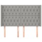 Testiera ad Orecchio Grigio Chiaro 147x16x118/128 cm in Tessuto Testiera ad Orecchio Grigio Chiaro 147x16x118/128 cm in Tessuto