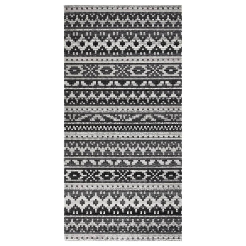 vidaXL Tappeto da Esterni a Tessitura Piatta 100x200 cm Grigio Scuro vidaXL Tappeto da Esterni a Tessitura Piatta 100x200 cm Grigio Scuro
