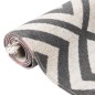vidaXL Tappeto da Esterni Tessitura Piatta 115x170cm Nero Beige Chiaro vidaXL Tappeto da Esterni Tessitura Piatta 115x170cm Nero Beige Chiaro