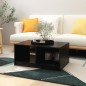 vidaXL Tavolino da Salotto Nero 75x50x33,5 cm Legno Massello di Pino