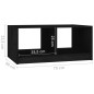 vidaXL Tavolino da Salotto Nero 75x50x33,5 cm Legno Massello di Pino