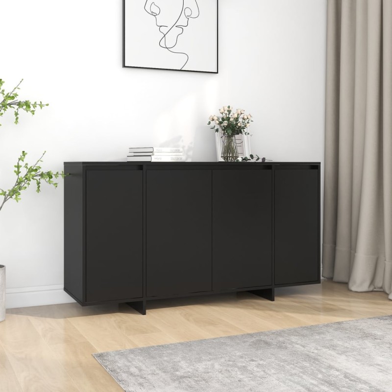vidaXL Credenza Nera 135x41x75 cm in Truciolato vidaXL Credenza Nera 135x41x75 cm in Truciolato