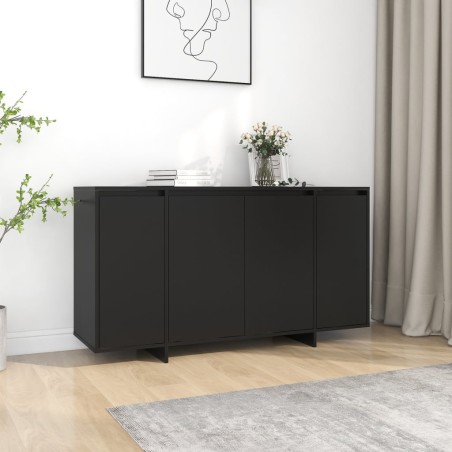 vidaXL Credenza Nera 135x41x75 cm in Truciolato