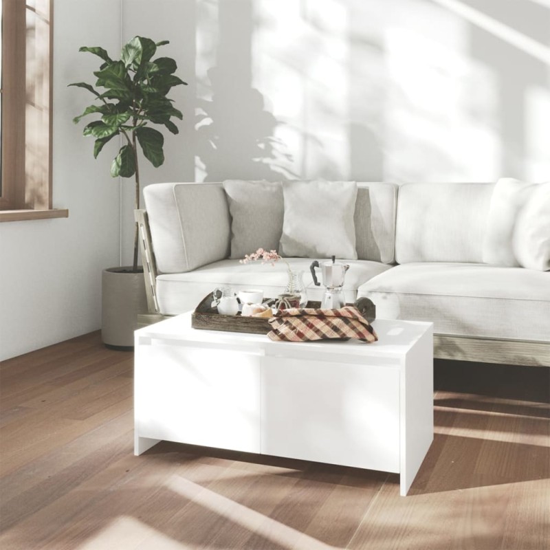 vidaXL Tavolino da Salotto Bianco 90x50x41,5 cm in Legno Multistrato vidaXL Tavolino da Salotto Bianco 90x50x41,5 cm in Legno Multistrato