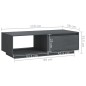 vidaXL Tavolino da Salotto Grigio 110x50x33,5cm Legno Massello di Pino vidaXL Tavolino da Salotto Grigio 110x50x33,5cm Legno Massello di Pino