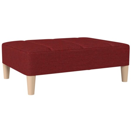 vidaXL Poggiapiedi Rosso Vino 78x56x32 cm in Tessuto