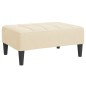 vidaXL Poggiapiedi Crema 78x56x32 cm in Velluto vidaXL Poggiapiedi Crema 78x56x32 cm in Velluto