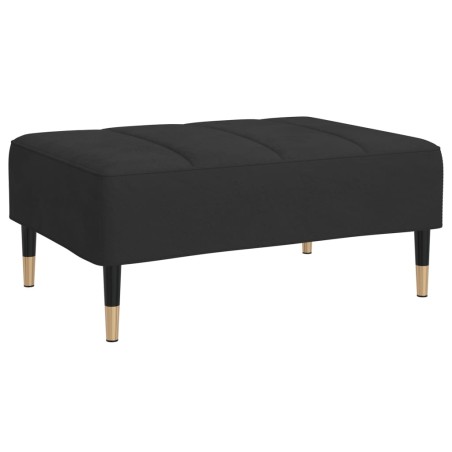 vidaXL Poggiapiedi Nero 78x56x32 cm in Velluto