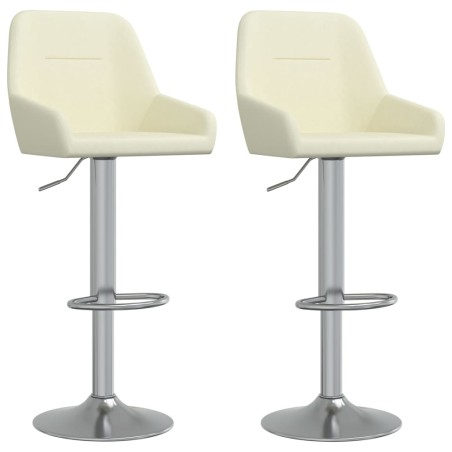 vidaXL Sgabelli da Bar 2 pz Crema in Tessuto