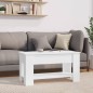 vidaXL Tavolino da Salotto Bianco Lucido 101x49x52cm Legno Multistrato