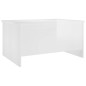 vidaXL Tavolino Salotto Bianco Lucido 80x55,5x41,5cm Legno Multistrato vidaXL Tavolino Salotto Bianco Lucido 80x55,5x41,5cm Legno Multistrato